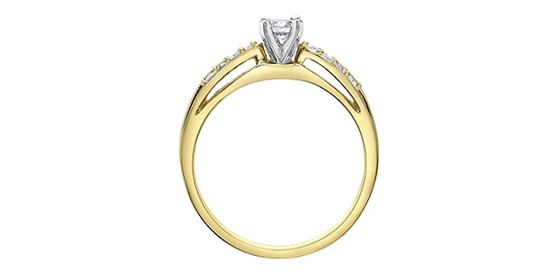10K Yellow Gold 0.30cttw Canadian Diamond Ring, 6.5 - 14K
