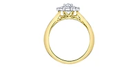 18K White & Yellow Gold /Palladium Alloy (Hypoallergenic) 0.77cttw Canadian Diamond Engagement Ring