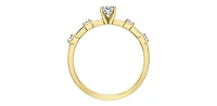 14K Yellow Gold 0.50cttw Canadian Diamond Engagement Ring - 4.5