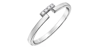10K White Gold 0.04cttw Diamond Band - 4.5