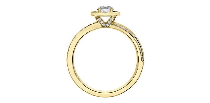 14K Yellow Gold 0.72cttw Diamond Engagement Ring - 4.5