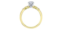 14K Yellow & White Gold 0.67cttw Canadian Diamond Engagement Ring