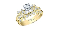 14K Yellow & White Gold 0.67cttw Canadian Diamond Engagement Ring