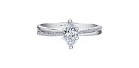 14K White Gold 0.59cttw Canadian Diamond Engagement Ring - / 4.5
