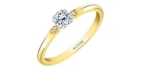 14K Yellow Gold 0.30cttw Canadian Diamond Engagement Ring - /