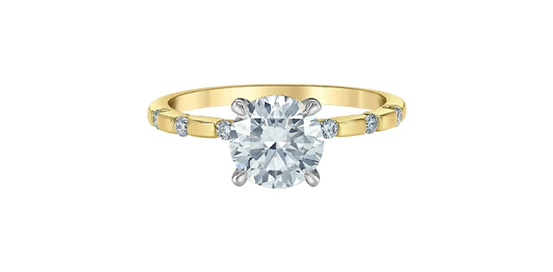 14K Yellow and White Gold Lab Grown Diamond Engagement Ring - 4.5