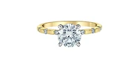 14K Yellow and White Gold Lab Grown Diamond Engagement Ring - 4.5