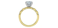 14K Yellow and White Gold Lab Grown Diamond Engagement Ring - 4.5