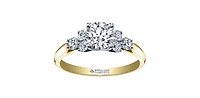 18K Yellow Gold 1.00cttw Canadian Diamond Engagement Ring, Size 6.5 - 4.5
