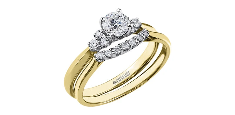18K Yellow Gold 1.00cttw Canadian Diamond Engagement Ring, Size 6.5 - 4.5