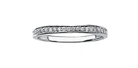 14K White Gold 0.08cttw Diamond Band - 4.5