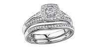 14K White Gold 0.08cttw Diamond Band - 4.5