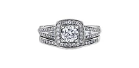 14K White Gold 0.95cttw Canadian Diamond Engagement Ring - Gold / 4.5