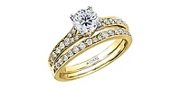 18K Yellow Gold 0.50cttw Round Brilliant Cut Canadian Diamond Engagement Ring - / 14K White
