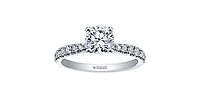 18K White Gold and Palladium 0.80cttw Canadian Diamond Engagement Ring - 4.5