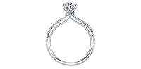 18K White Gold and Palladium 0.80cttw Canadian Diamond Engagement Ring - 4.5