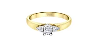 10K Yellow & White Gold 0.25cttw Canadian Diamond Engagement Ring - / 4.5