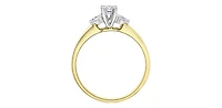10K Yellow & White Gold 0.25cttw Canadian Diamond Engagement Ring - / 4.5