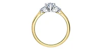 14K White & Yellow Gold 0.70cttw Canadian Diamond Engagement Ring - / 4.5