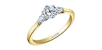14K White & Yellow Gold 0.70cttw Canadian Diamond Engagement Ring - / 4.5