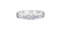 14K White Gold 1.00cttw Princess Cut Diamond Channel Anniversary Band, 6.5 - /