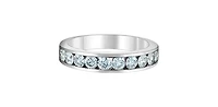14K White Gold 0.50cttw Lab Grown Channel Set Diamond Anniversary Band