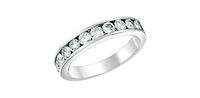 14K White Gold 0.50cttw Lab Grown Channel Set Diamond Anniversary Band