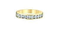 14K Yellow Gold 0.75cttw Lab Grown Channel Set Diamond Anniversary Band