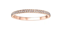 10K Rose Gold 0.15cttw Diamond Pave Ring - 4.5