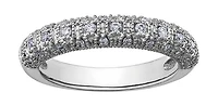 14K White Gold 0.20cttw Diamond Band - 4.5