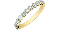 14K Yellow Gold 0.75cttw Lab Grown Diamond Band