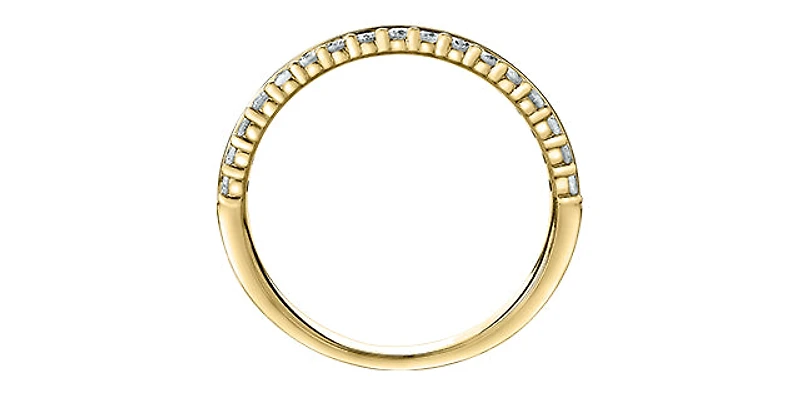 14K Yellow Gold 0.33cttw Diamond Band - 4.5