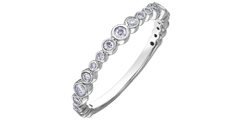 10K White Gold 0.255cttw Diamond Ring