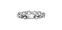 10K White Gold 0.15cttw Diamond Infinity Ring - /