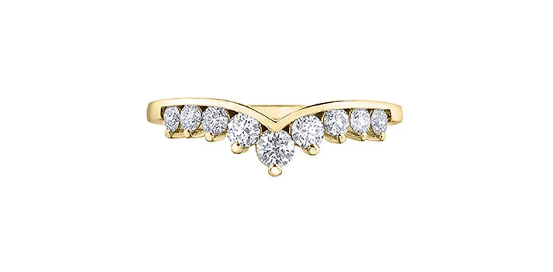 14K Yellow Gold 0.50cttw Diamond Ring - / 4.5