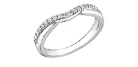 10K White Gold 0.25cttw Diamond Ring / Band - 4.5