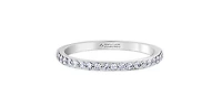 18K White Gold 0.30cttw Canadian Diamond Band - size 6.5
