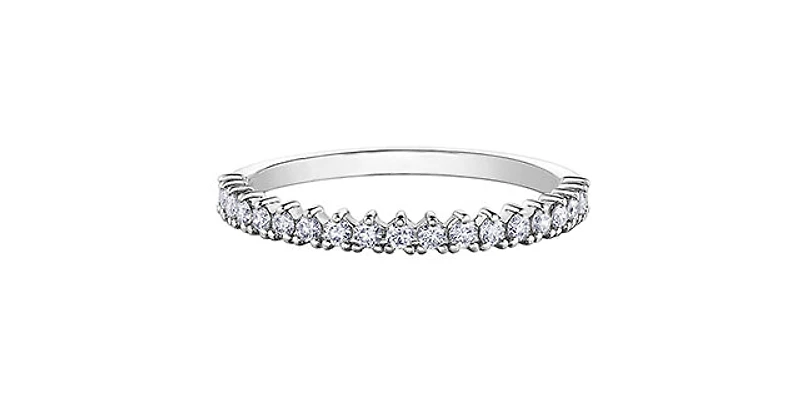10K White Gold White Topaz Ring