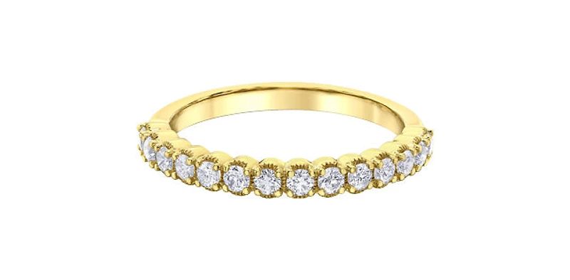 14K Yellow Gold 0.40cttw Canadian Diamond Band - 4.5