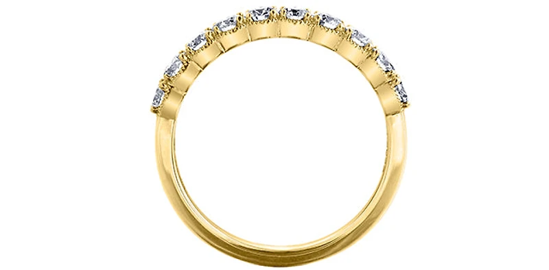 14K Yellow Gold 0.80cttw Canadian Diamond Band