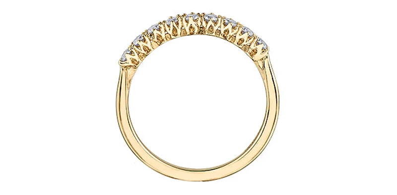 14K Yellow Gold 0.36cttw Canadian Diamond Ring - / 4.5