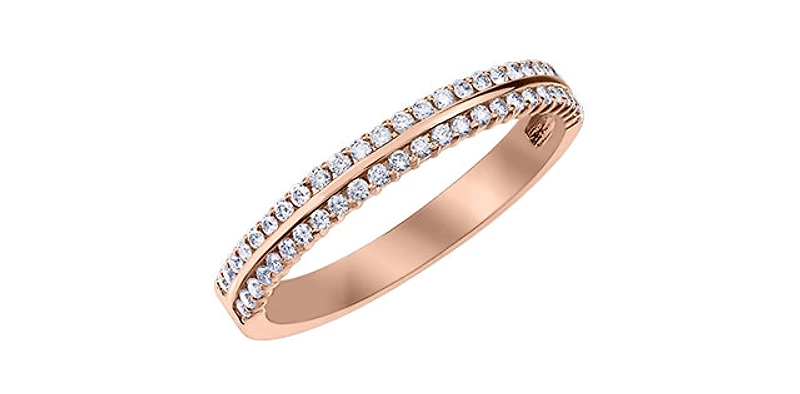 10K Rose Gold 0.25cttw Diamond Ring - 4.5