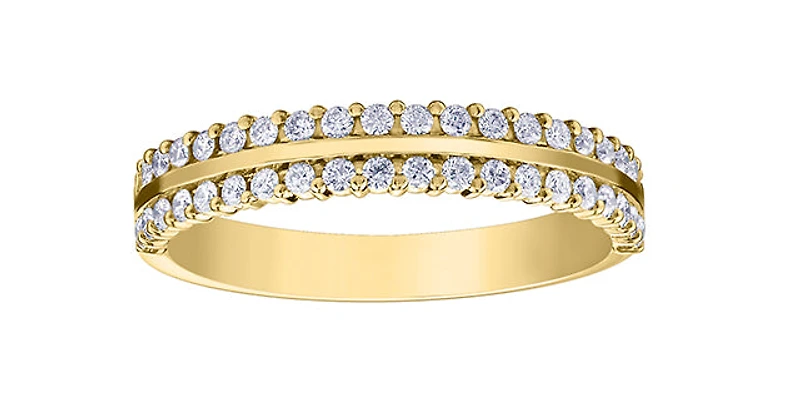 10K Yellow Gold 0.33cttw Diamond Band - 4.5