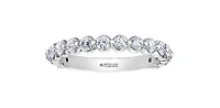 18K White Gold & Palladium Alloy (hypoallergenic) 1.00cttw Canadian Diamond Band - 4.5