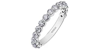 18K White Gold & Palladium Alloy (hypoallergenic) 1.00cttw Canadian Diamond Band - 4.5