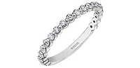 18K White Gold & Palladium Alloy (hypoallergenic) 0.50cttw Canadian Diamond Band