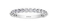 18K White Gold & Palladium Alloy (hypoallergenic) 0.75cttw Canadian Diamond Band - 4.5