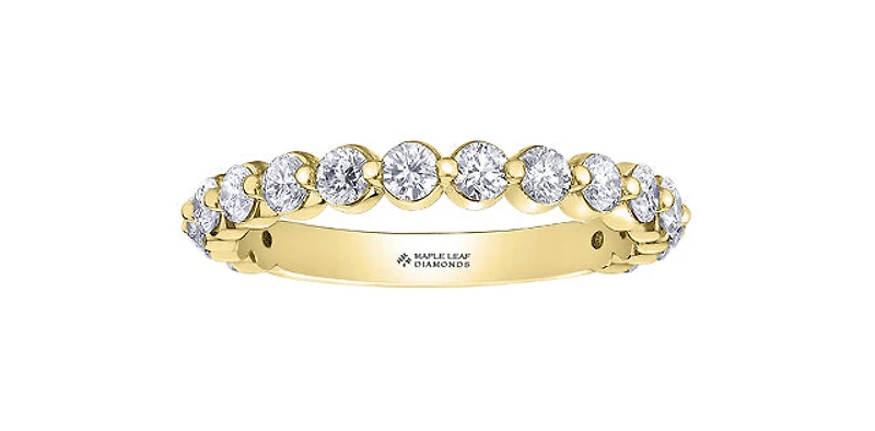 18K Yellow Gold 1.00cttw Canadian Diamond Band - 4.5