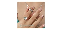 14K White Gold 3.50cttw Lab Grown Diamond Band - 4.5