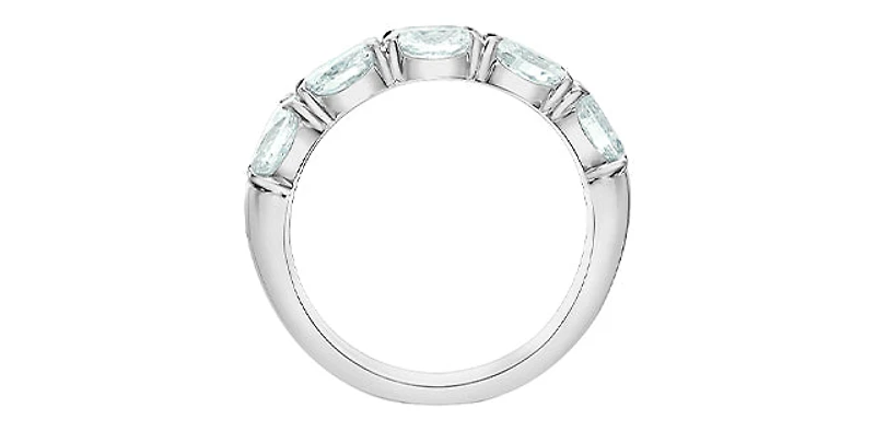 14K White Gold 1.15cttw Lab Grown Diamond Band